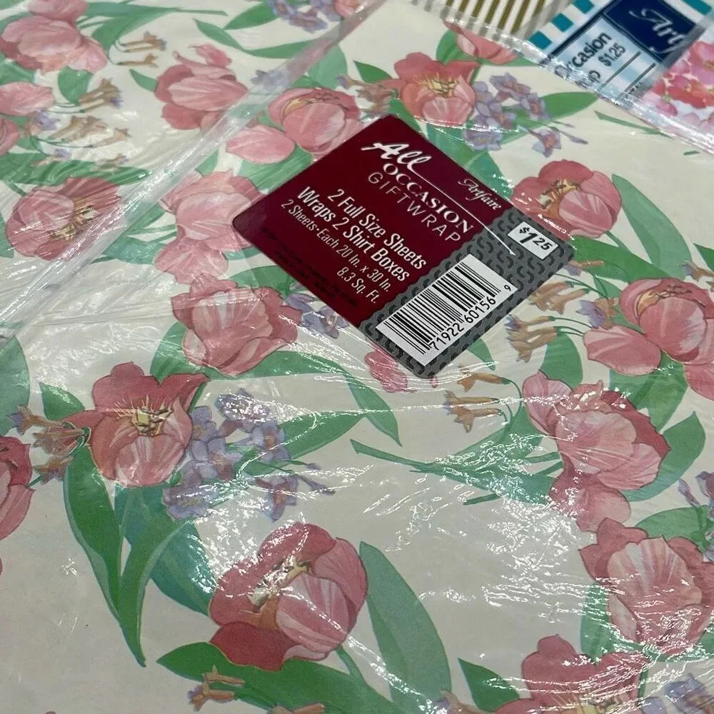 NWT Artfaire Vintage wrapping paper floral and patterns. 8 new in packages.